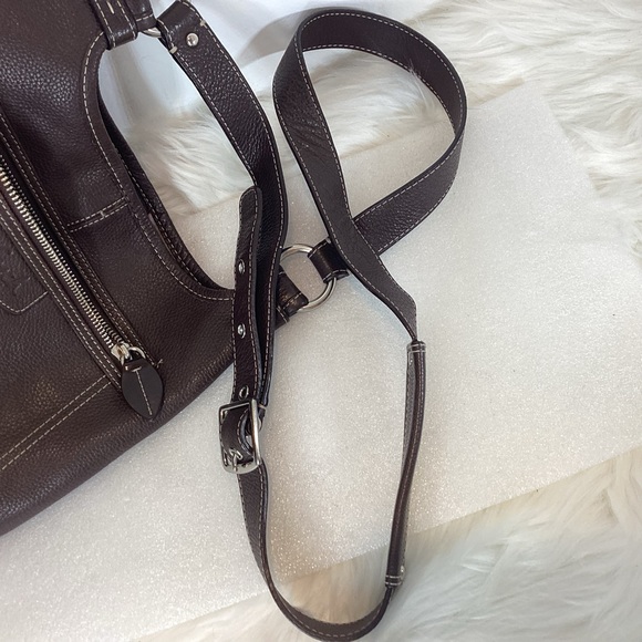 COACH PENELOPE HIPPIE LEATHER CROSSBODY BAG BROWN